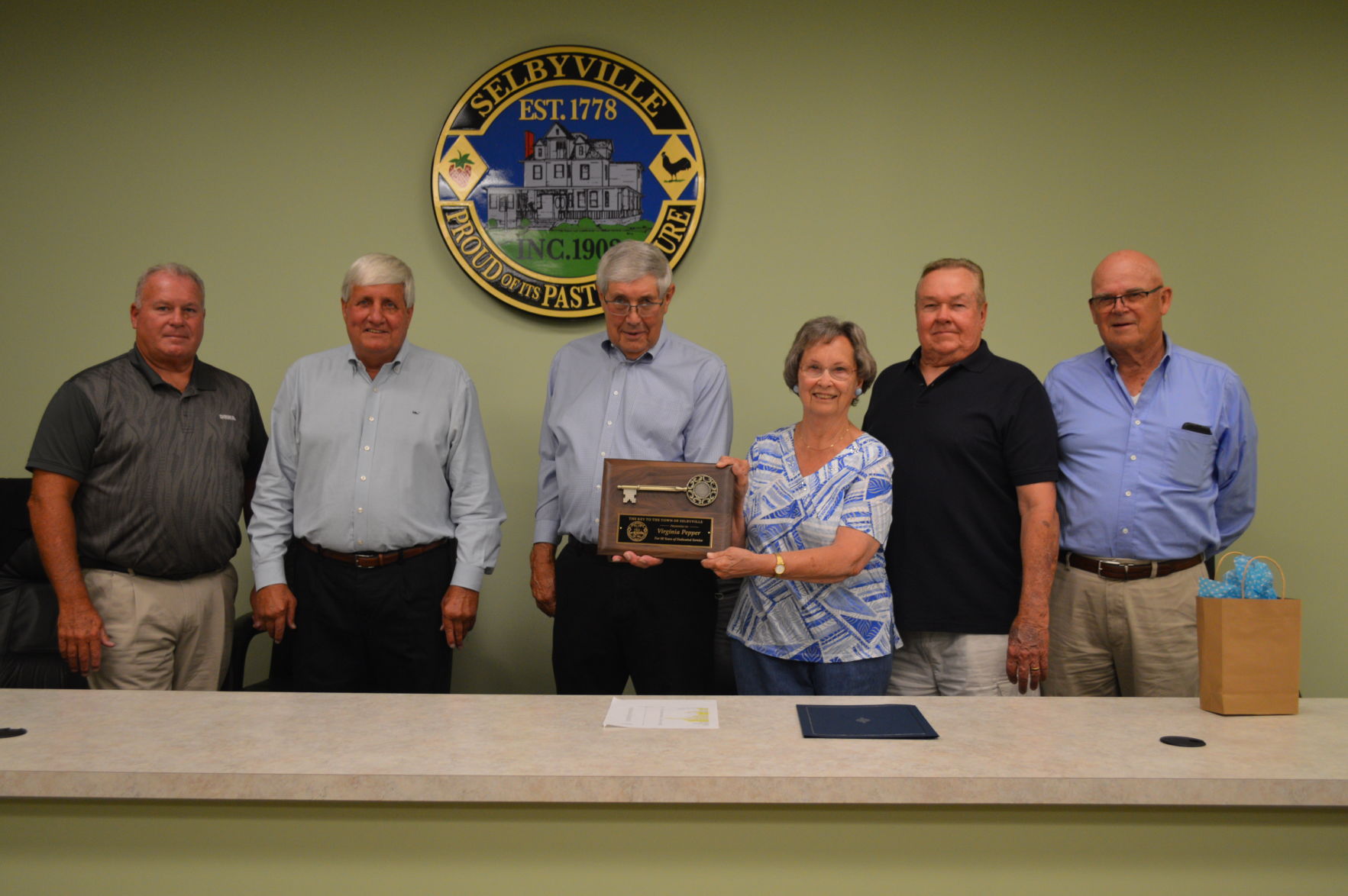 Virginia Pepper and Selbyville Town Council